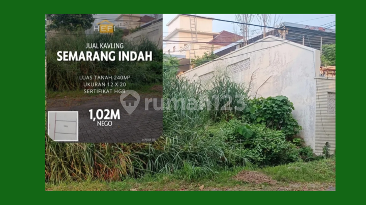 Tanah Dekat Mall Di Lokasi Strategis Semarang Indah 