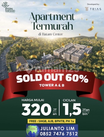 Installment Apartments 1 Million in Batam@Centre