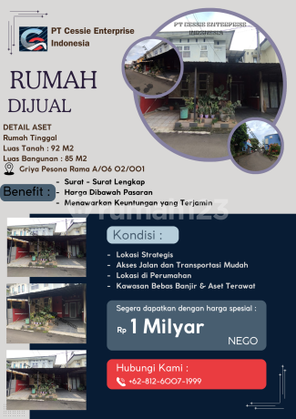 DIJUAL RUMAH GRIYA PESONA RAMA A/06 02/001 - JUAL BELI DIJUAL RUMAH GRIYA PESONA RAMA A/06 02/001 - JUAL BELI