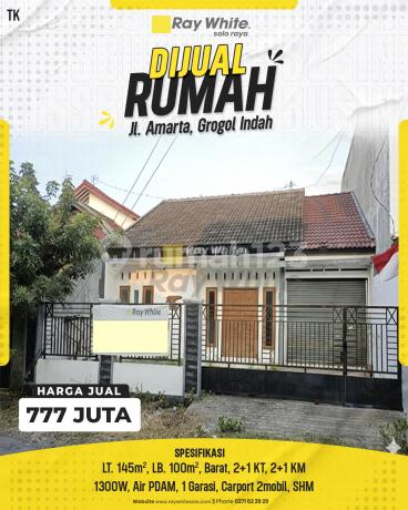 Rumah Dijual di Jl. Amarta, Grogol Indah, Sukoharjo Rumah Dijual di Jl. Amarta, Grogol Indah, Sukoharjo