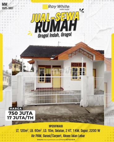 Rumah Jual Sewa di Perumahan Grogol Indah Sukoharjo Rumah Jual Sewa di Perumahan Grogol Indah Sukoharjo