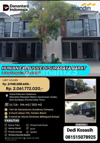 Di Lelang Rumah di Grand Pakuwon Surabaya Barat Di Lelang Rumah di Grand Pakuwon Surabaya Barat