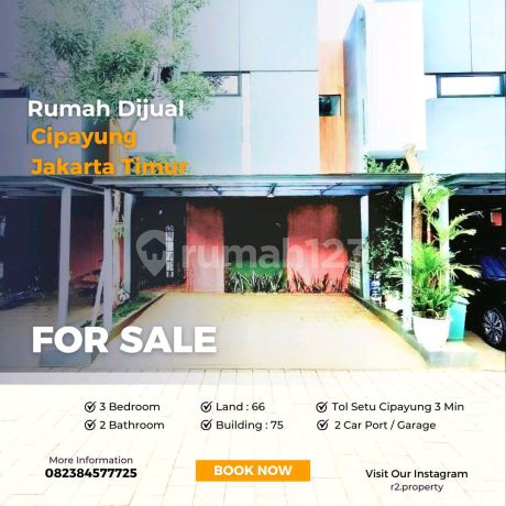 Rumah Dijual Dekat dengan Akses Tol Cipayung Daerah Jakarta Timur