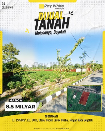 Dijual Tanah di Mojosongo, Boyolali - Tengah Kota, Cocok Usaha! Dijual Tanah di Mojosongo, Boyolali - Tengah Kota, Cocok Usaha!
