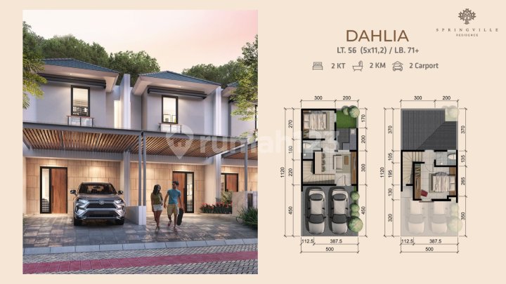 Jual Unit Springville Residence 2 Lantai Type Ppuchia Siap Huni