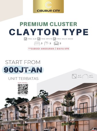 UMAH BARU PREMIUM CLUSTER CLAYTON TYPE  CIBUBUR CITY 