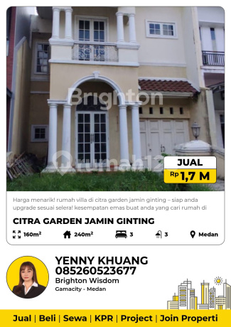 :Fire: Harga Menarik! Rumah Villa di Citra Garden Jamin Ginting