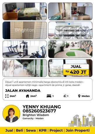 Dijual 1 Unit Apartemen Minimalis Harga Ekonomis