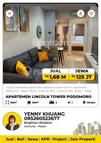 - di Jual / Disewakan Apartment Podomoro Tower Lincoln - di Jual / Disewakan Apartment Podomoro Tower Lincoln