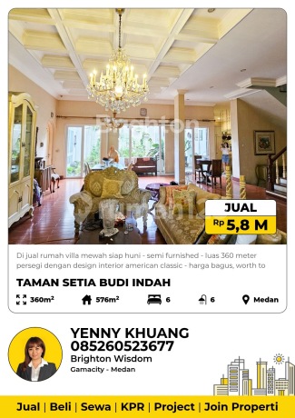 Dijual Rumah Villa Mewah Komplek Taman Setia Budi Indah