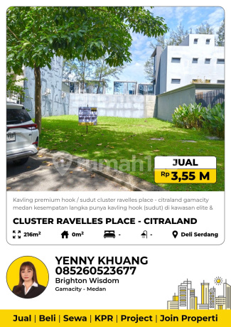 Kavling Premium Hook / Sudut Cluster Ravelles Place - Citraland Kavling Premium Hook / Sudut Cluster Ravelles Place - Citraland