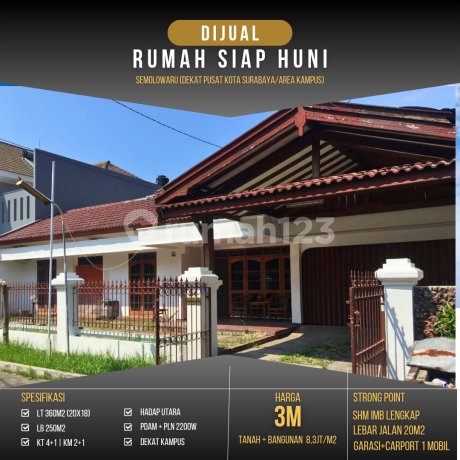 Jual Cepat Rumah Luas 360 Semolowaru Dekat Kampus Jual Cepat Rumah Luas 360 Semolowaru Dekat Kampus
