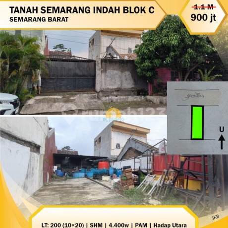 Tanah Strategis Siap Pakai di Semarang Indah Blok C