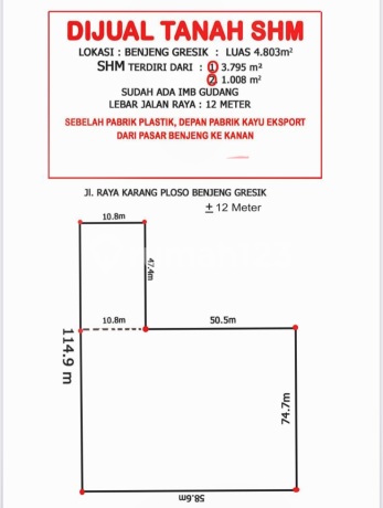 Tanah Industri Komersial, Shm-benjeng, Gresik Tanah Industri Komersial, Shm-benjeng, Gresik