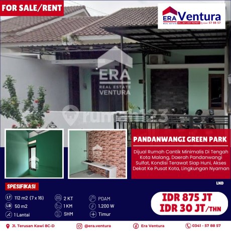 F127 Rumah Minimalis Dijual Murah Di Perumahan Pandanwangi Green Park Malang