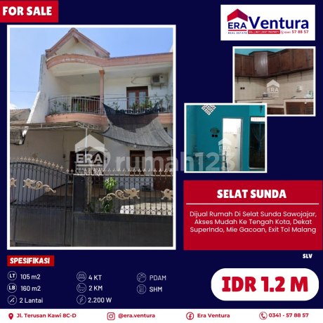 F120 Rumah Terawat Di Sawojajar 2 Lantai Langsung Siap Huni