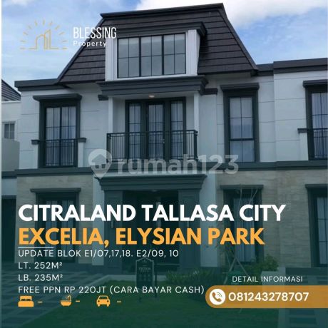 Special Akhir Tahun - 5 Unit Tipe Excelia (progres Bangun) Cltc