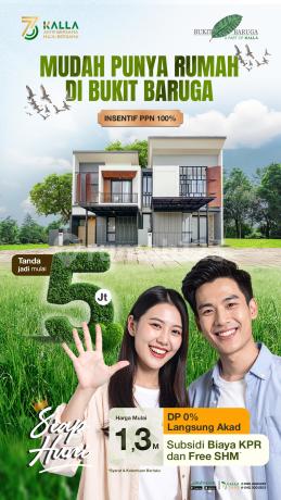 Rumah Baru Dp 0% Cluster Serenity Garden Tipe Salvia Bukit Baruga