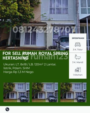 Dijual Rumah Royal Spring – Hunian Nyaman Lokasi Strategis