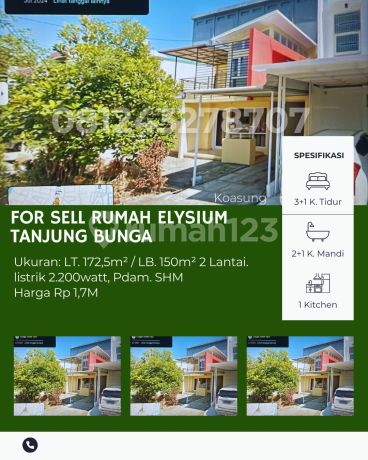 Dijual Rumah Modern – Elysium Residence, Makassar Dijual Rumah Modern – Elysium Residence, Makassar