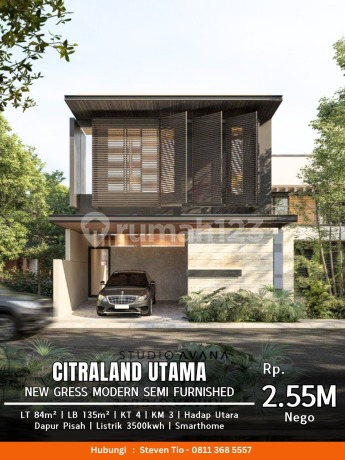 HOME MODERN MINIMALIS Crystal Golf Citraland Utama Semi Furnished