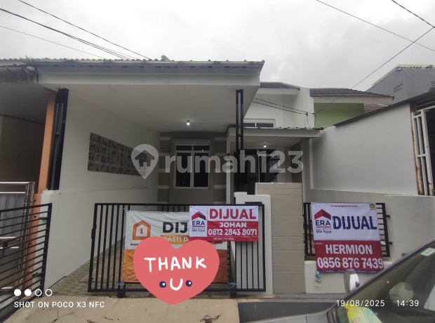 Rumah Villa Bogor Indah 6 Cluster Carissa Kondisi Siap Huni