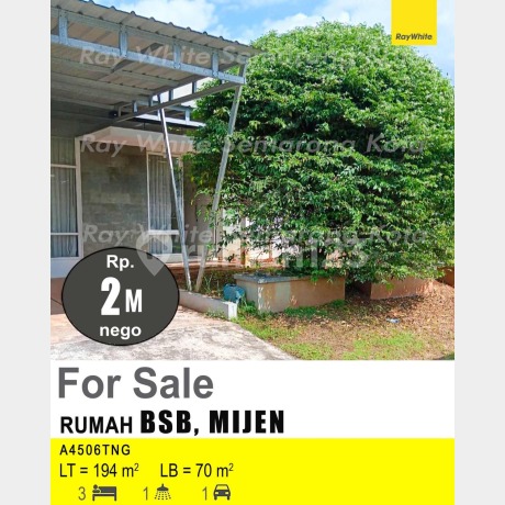 Rumah Hook Bagus Semi Furnished Citraland BSB Semarang A4506TNG