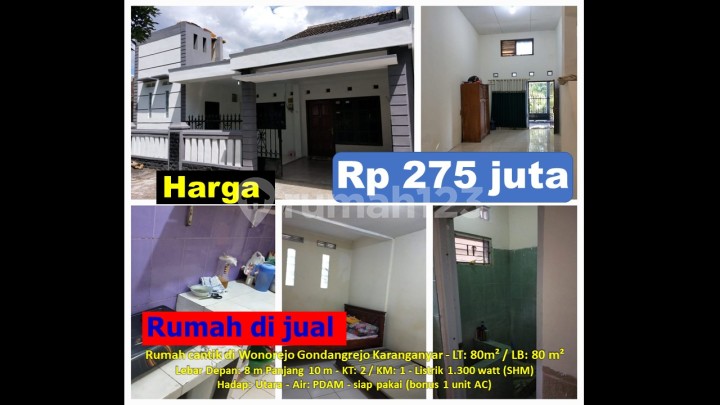 Rumah Cantik di Perumnas Wonorejo - Gondangrejo Karanganyar Rumah Cantik di Perumnas Wonorejo - Gondangrejo Karanganyar