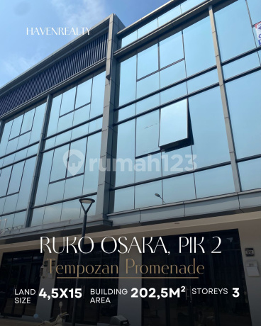 Available For Rent Ruko Osaka 2 View Danau Boulevard Pik 2