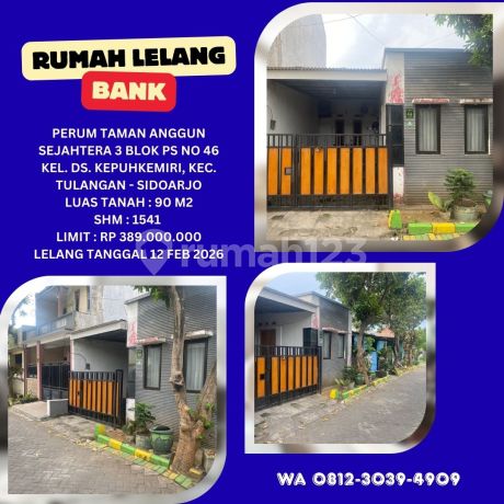 Sell Bank Auction House in Tulangan (Perumtas 3) Sidoarjo - Kpknl Auction