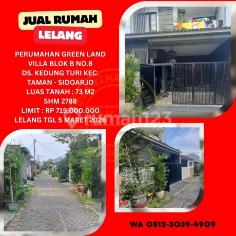Jual Rumah Lelang Bank di Sidoarjo (Green Land Villa - Kedungturi Taman) : Lelang Kpknl