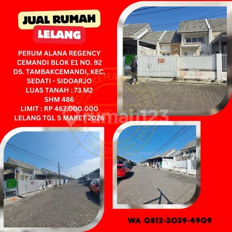Jual Rumah Lelang Bank di Sidoarjo (Alana Regency Cemandi - Sedati) : Lelang Kpknl