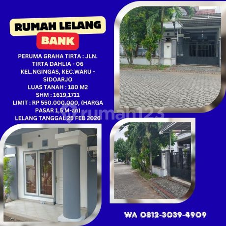 Jual Rumah Lelang Bank di Sidoarjo (Perumahan Graha Tirta Waru) - Lelang Kpknl Jual Rumah Lelang Bank di Sidoarjo (Perumahan Graha Tirta Waru) - Lelang Kpknl