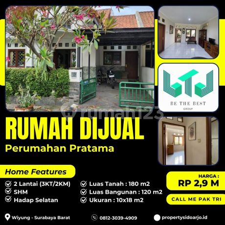 Private & Exclusive Environment!! House for Sale in Pratama Wiyung Housing, Surabaya
