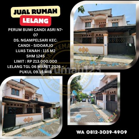 Jual Rumah Lelang Bank di Candi Sidoarjo (Perum Bumi Candi Asri) - Lelang Kpknl Jual Rumah Lelang Bank di Candi Sidoarjo (Perum Bumi Candi Asri) - Lelang Kpknl