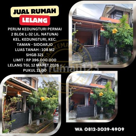 Jual Rumah Lelang Bank di Taman Sidoarjo (Kedungturi Permai 2) - Lelang Kpknl