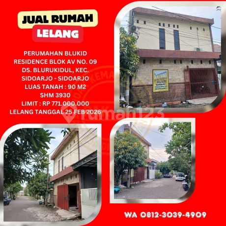 Bank Auction House for Sale in Sidoarjo (Blukid Residence Housing Complex) : KPKNL Auction Bank Auction House for Sale in Sidoarjo (Blukid Residence Housing Complex) : KPKNL Auction