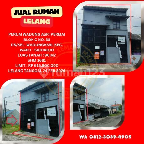 Jual Rumah Lelang Bank di Sidoarjo (Wadung Asri Permai - Waru) : Lelang Kpknl Jual Rumah Lelang Bank di Sidoarjo (Wadung Asri Permai - Waru) : Lelang Kpknl