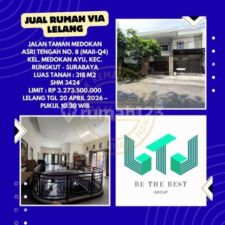 Dijual Rumah Via Lelang di Rungkut Surabaya (Jalan Taman Medokan Asri Tengah) - Lelang Kpknl Dijual Rumah Via Lelang di Rungkut Surabaya (Jalan Taman Medokan Asri Tengah) - Lelang Kpknl