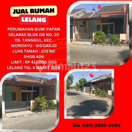 Jual Rumah Lelang Bank di Sidoarjo (Bumi Papan Selaras - Wonoayu) : Lelang Kpknl