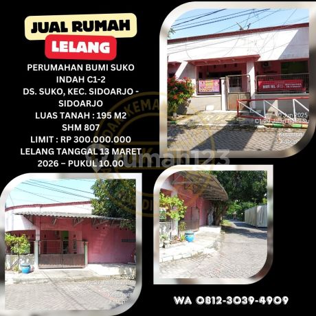 Jual Rumah Lelang Bank di Suko Sidoarjo (Perum Bumi Suko Indah) - Lelang Kpknl