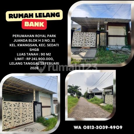 Jual Rumah Lelang Bank (Royal Park Juanda - Kwangsan Sedati) Sidoarjo - Lelang Kpknl Jual Rumah Lelang Bank (Royal Park Juanda - Kwangsan Sedati) Sidoarjo - Lelang Kpknl