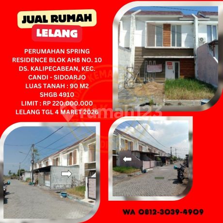 Jual Rumah Lelang Bank di Sidoarjo (Spring Residence - Candi) : Lelang Kpknl