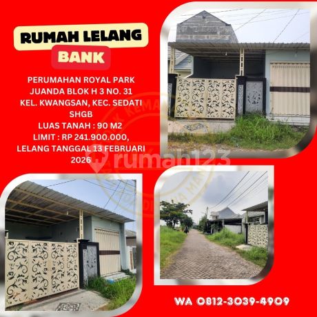 Jual Rumah Lelang Bank di Sidoarjo (Royal Park Juanda - Kwangsan Sedati) - Lelang Kpknl Jual Rumah Lelang Bank di Sidoarjo (Royal Park Juanda - Kwangsan Sedati) - Lelang Kpknl