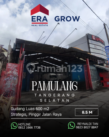 Dijual Gudang Jalan Siliwangi Investasi Terbaik Harga Sangat Murah