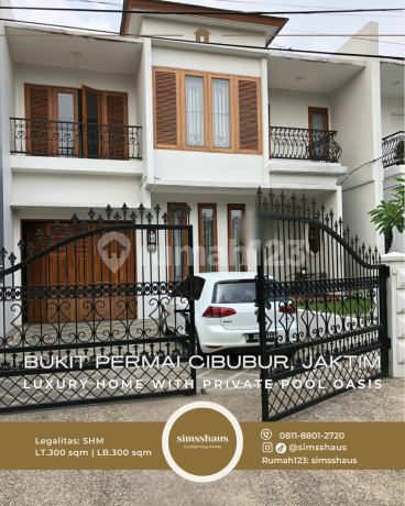 Rumah Mewah Plus Private Pool Bukit Permai Cibubur, Jaktim - SHM Rumah Mewah Plus Private Pool Bukit Permai Cibubur, Jaktim - SHM