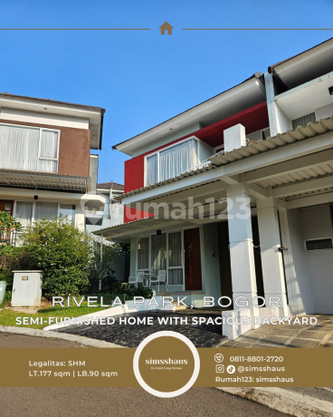 Rumah Cantik & Terawat Semi-Furnished di Rivela Park, Bogor - SHM