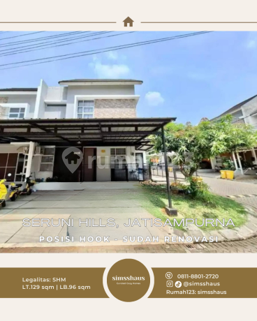 Rumah Cantik 2 Lantai Posisi Hook Seruni Hills Jatisampurna - SHM