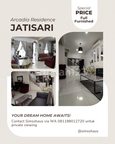 Dijual Cepat Rumah Full Furnished di Arcadia Residence, Jatisari 