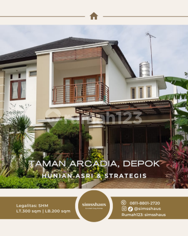 Rumah Mewah Posisi Boulevard Akses LRT Taman Arcadia, Depok - SHM